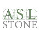 Logo for ASLA Stone with the ASL in decorative lettering